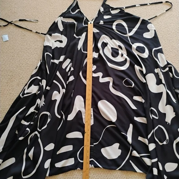 World Market Goa Harem Jumpsuit Black Baggy Romper Abstract Artsy S/M SIZE 2-8 - Picture 7 of 12